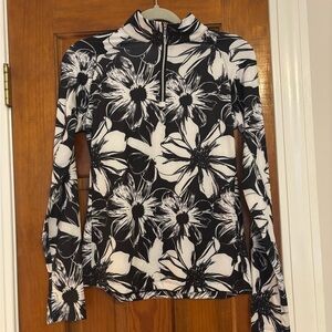 Lady Hagen Black and White Floral Sweatshirt